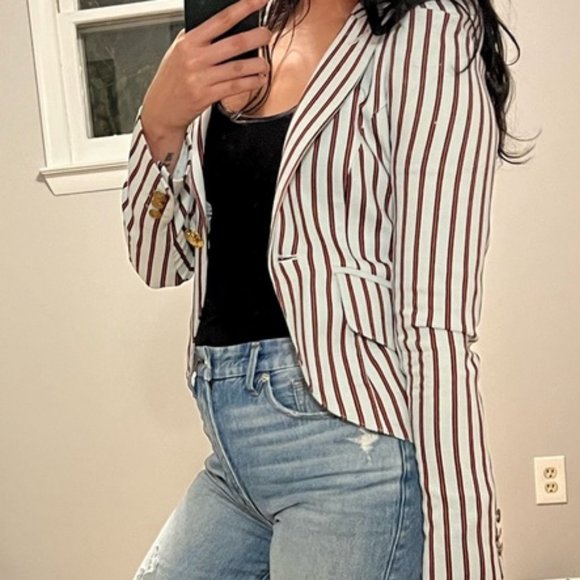 Smythe Pouf Sleeve One Button Blazer - Picture 2 of 5